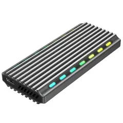 მყარი დისკის ყუთი Gembird EE2280-U3C-03 USB 3.1 enclosure for M.2 NVMe Drives Backlighted Aluminum  - Primestore.ge