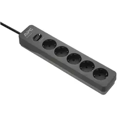 დენის გამანაწილებელი APC Essential SurgeArrest 5 Outlet Black 230V Germany  - Primestore.ge