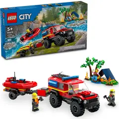 ლეგო LEGO City Fire SUV with a rescue boat  - Primestore.ge