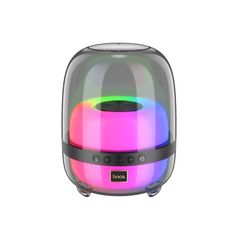 Speaker Hoco BS58 Crystal colorful luminous portable speaker Magic black night