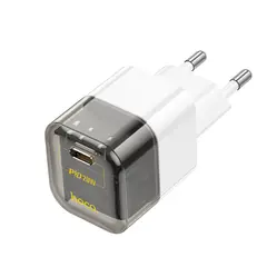 დამტენი Hoco PD 20W C125A Transparent tribute single-port  (Type-C) - Transparent Black  - Primestore.ge