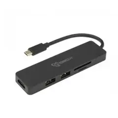 ადაპტერი ADAPTER SBOX USB TYPE-C->HDMI/USB-3.0/SD+TF - 5u1 - TCA-51  - Primestore.ge