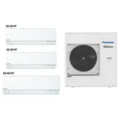 კონდიციონერი Panasonic CU-4E27PBD + CS-E9RKDW 2 Pcs, CS-E18RKDW 1 Pcs, Inverter, 110 - 120 კვმ2 OUTDOOR  - Primestore.ge