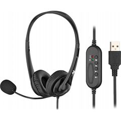 Headphone 2E PC headset stereo On-ear CH11 USB, omni-mic, 2m, black