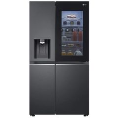 Refrigerator LG GR-X267CQES.AMCQMER-Side By Side, 179x91x74, 617 Liters, InstaView™ Door-in-Door®, INVERTER, Linear Cooling, Hygiene FRESH+™, ThinQ™, Matte Black
