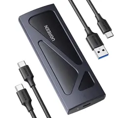 მყარი დისკის ქეისი UGREEN CM578(15512), M.2 NVMe SSD Enclosure Adapter, Grey  - Primestore.ge