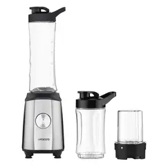 ბლენდერი Ardesto Blender for smoothies BG-F350, 350W, 2in1, bottle-600ml, bottle-300ml, coffee grinder, black+silver  - Primestore.ge