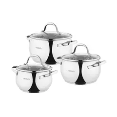 ქვაბების ნაკრები Ardesto Cookware set Gemini Vittoria, 6pcs, stainless steel  - Primestore.ge