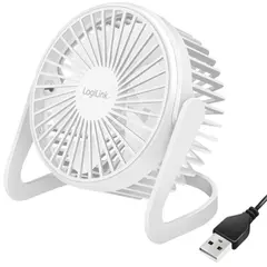 ვენტილატორი Logilink UA0402 USB desk Fan 12.7cm 30dB White  - Primestore.ge