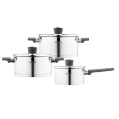 ქვაბების ნაკრები Ardesto Cookware set Gemini Trento, 6pcs, stainless steel  - Primestore.ge