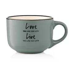 კერამიკის ჭიქა Ardesto Mug Way of life, 550ml,  ceramics, blue  - Primestore.ge