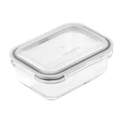 კონტეინერი Ardesto Food storage container Gemini 0.4l, borosilicate glass, plastic, rectangular, transparent  - Primestore.ge