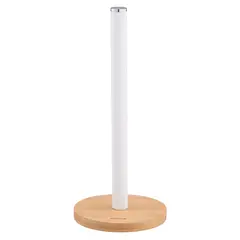 ხელსახოცის სადგამი Ardesto Paper Towel Holder Midori 15х34cm, metal, bamboo, white  - Primestore.ge