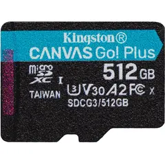 მეხსიერების ბარათი Kingston microSD 512GB C10 UHS-I U3 A2 R170/W90MB/s + SD  - Primestore.ge