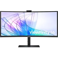 მონიტორი Samsung ViewFinity S6 LS34C650VAIXCI 34" WQHD 3440x1440 VA 5ms 100Hz 5 MP camera, Speakers Black  - Primestore.ge