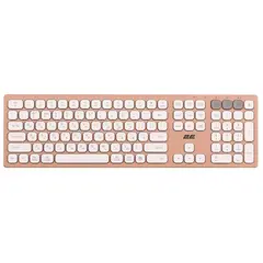 კლავიატურა 2E 2E-KS270WBPN Scissor, Wireless, USB, Bluetooth, Keyboard, Pink/White  - Primestore.ge
