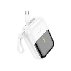 პორტატული დამტენი Hoco Q20 Fountain 22.5W+PD20W fully compatible power bank with digital display and cable(10000mAh) White  - Primestore.ge