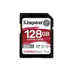 ფლეშ მეხსიერების ბარათი Kingston 128GB SDXC UHS-II Canvas React Plus (SDR2V6/128GB)  - Primestore.ge