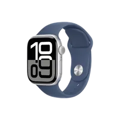 სმარტ საათი Apple Watch Series 10 GPS 46mm Silver Aluminum Case With Denim Sport Band MWWM3 M/L  - Primestore.ge