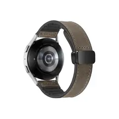 სმარტ საათის სამაჯური For Samsung Gear Sport / Huawei Watch GT 3 42mm Magnetic Genuine Cow Leather Watch Band, 20mm - Dark Brown  - Primestore.ge