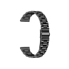 სმარტ საათის სამაჯური For Samsung Galaxy Watch Stainless Steel 3-Bead Watch Strap 20mm Replace Band - Black  - Primestore.ge