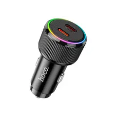 მანქანის დატენი Hoco NZ14B Guerrero PD50W Dual-Type-C car charger black  - Primestore.ge