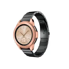 სმარტ საათის სამაჯური for Samsung Galaxy Watch 42mm, Width: 20mm Stainless Steel Watch Strap - Black  - Primestore.ge