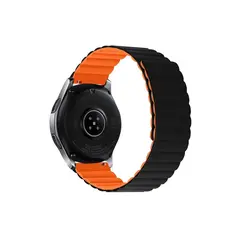 სმარტ საათის სამაჯური For Samsung Galaxy Watch 5 Silicone Watch Strap 20mm - Black / Orange  - Primestore.ge