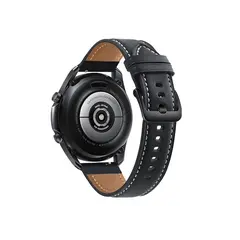 სმარტ საათის სამაჯური For Samsung Galaxy Watch3 41mm Replacement Genuine Leather Strap 20mm Universal Watch Band with Black Buckle - Black  - Primestore.ge