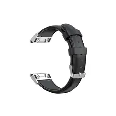 სმარტ საათის სამაჯური 20mm Oil Wax Skin Cowhide Leather Watch Band - Black  - Primestore.ge