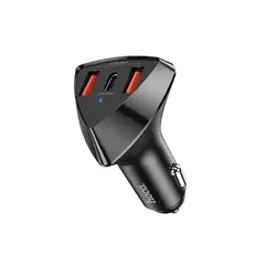 ავტომობილის დამტენი Hoco DZ10 49.5W Avatar 3-port USB+Type-C PD QC3.0 Car Charger - black  - Primestore.ge