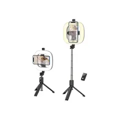 მობილურის სამაგრი Hoco LV03 Plus Showfull fill light live broadcast holder black  - Primestore.ge