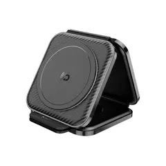 პორტატული დინამიკი Hoco CQ4 Unique 3-in-1 folding magnetic wireless fast charger Black  - Primestore.ge