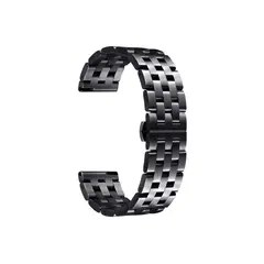 სმარტ საათის სამაჯური 20mm Stainless Steel Watch Band Wrist Strap Replacement for Samsung Galaxy Watch 42mm - Black  - Primestore.ge