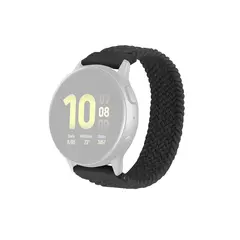 სმარტ საათის სამაჯური Elastic Nylon Watch Band Replacement Easy Adjustable 20mm for Samsung Galaxy Watch 3 41mm - Charcoal Grey / Size: L  - Primestore.ge