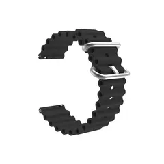 სმარტ საათის სამაჯური For Samsung Galaxy Watch 5 Silicone Watch Strap 20mm - Black  - Primestore.ge