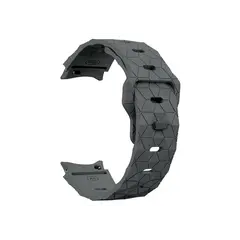 სმარტ საათის სამაჯური For Samsung Galaxy Watch FE 40mm KALEBOL KLB-ZQWFKGJ-001 / Watch 4 / 5 / 6 Football Pattern Silicone Watch Strap Band - Grey  - Primestore.ge