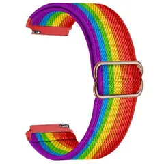 სმარტ საათის სამაჯური For Samsung Galaxy Watch6 Classic 47mm 43mm Watch Strap 20mm Adjustable Nylon Wrist Band - Rainbow  - Primestore.ge