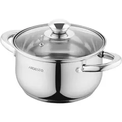 ქვაბი Ardesto Casserole with glass lid Gemini Gourmet Spoleto,, 2.3l, stainless steel  - Primestore.ge