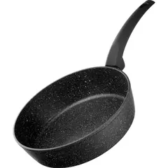 ტაფა Ardesto Deep Fry pan with lid Gemini Gourmet Viareggio, 24cm, aluminium, black  - Primestore.ge