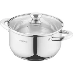 ქვაბი Ardesto Casserole with glass lid Gemini Gourmet Spoleto,, 3.2l, stainless steel  - Primestore.ge