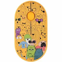 მაუსი 2E MF300 PETS CATS&DOGS Silent WL BT, Yellow  - Primestore.ge