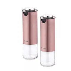 სამზარეულოს შუშის ბოთლები Korkmaz A5522-2 Oil&Vinegar Set Rosegold  - Primestore.ge