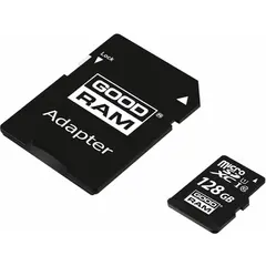 მეხსიერების ბარათი GOODRAM 128GB MICRO CARD cl 10 UHS I + adapter  - Primestore.ge