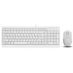 კლავიატურა და მაუსი A4Tech Fstyler F1512 2-Section Desktop Set White  - Primestore.ge
