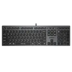 კლავიატურა A4tech Fstyler FX50 Low Profile Scissor Switch Keyboard EN/RU Grey  - Primestore.ge