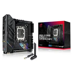 დედა დაფა ASUS ROG STRIX B760-I GAMING WIFI s1700 B760 2xDDR5 M.2 HDMI DP Wi-Fi BT mITX  - Primestore.ge