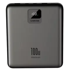 პორტატული დამტენი Canyon CNE-CPB2008DG, 20000mAh, USB-C, USB-A, Power Bank, Gray  - Primestore.ge