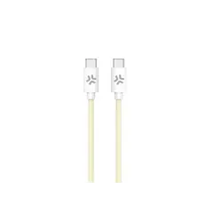 USB კაბელი Celly PD USB Type-C cable to USB Type-C (60 W) 1.5M Yellow  - Primestore.ge