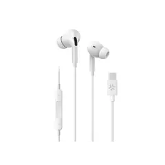 ყურსასმენი Celly UP1200 USB Type-C Stereo Earphones White  - Primestore.ge
